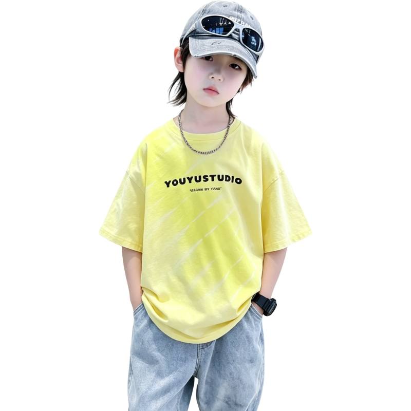 YALU Grade School T Shirts Crew Neck Thin