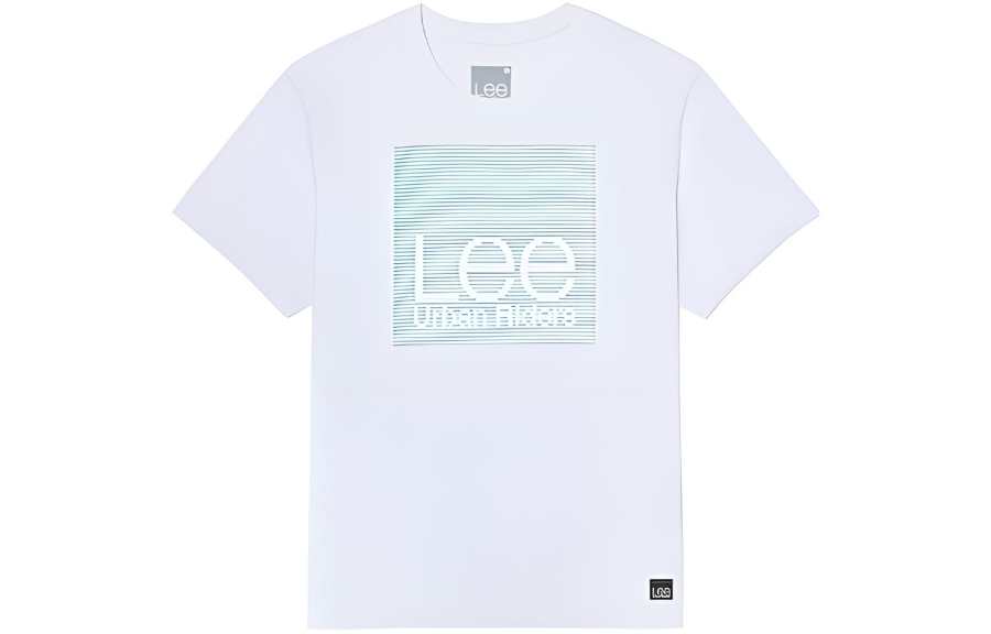 Lee T Shirts Men's White Crew Neck Moderate Straight Fit