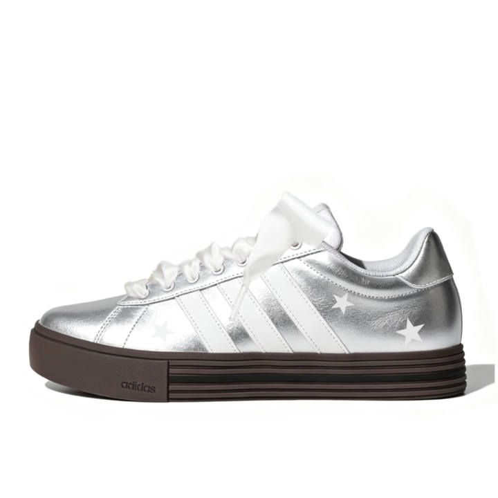 Adidas Adidas Daily 4.0 Silver Pebble White Tide Low top Skateboard Shoes Unisex White Silver
