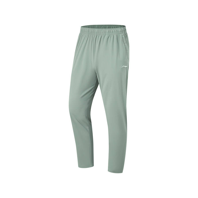 Li-Ning Li Ning Knitted Sweatpants Unisex Gray Original Green Moderate Straight Fit Pants