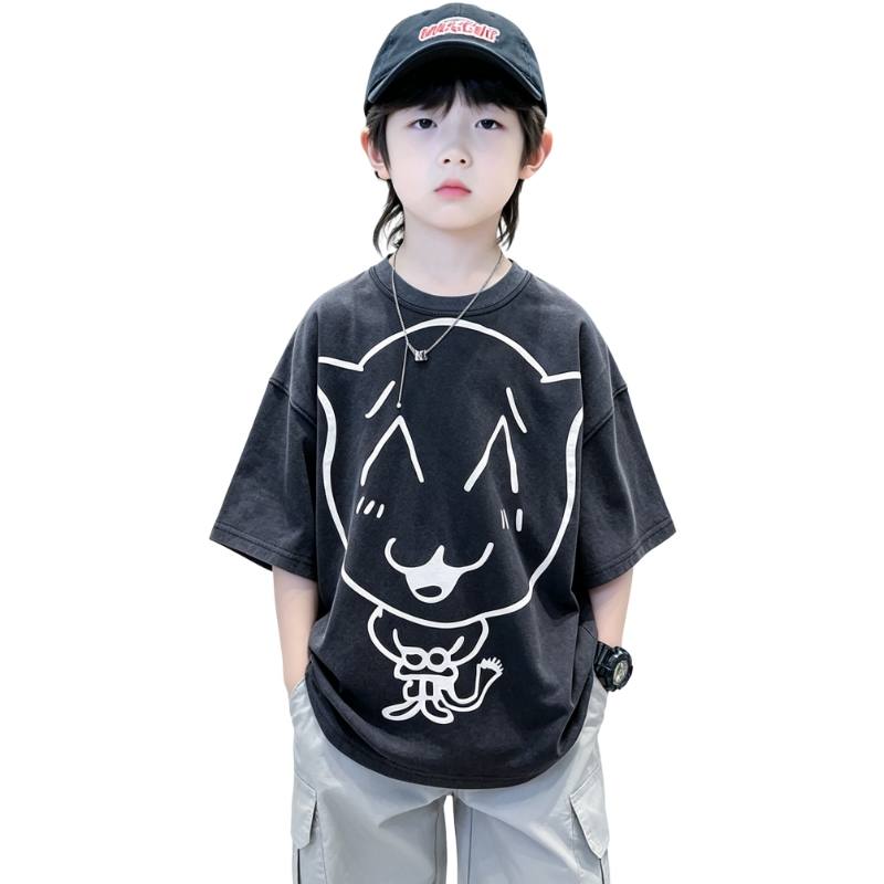 YALU Grade School T Shirts Crew Neck Thin