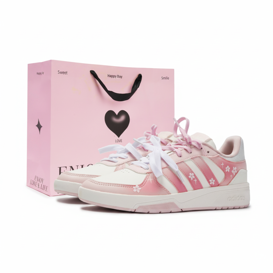 Adidas Adidas COURTBEAT Abrasion Resistant Low top Skateboard Shoes Unisex Pink