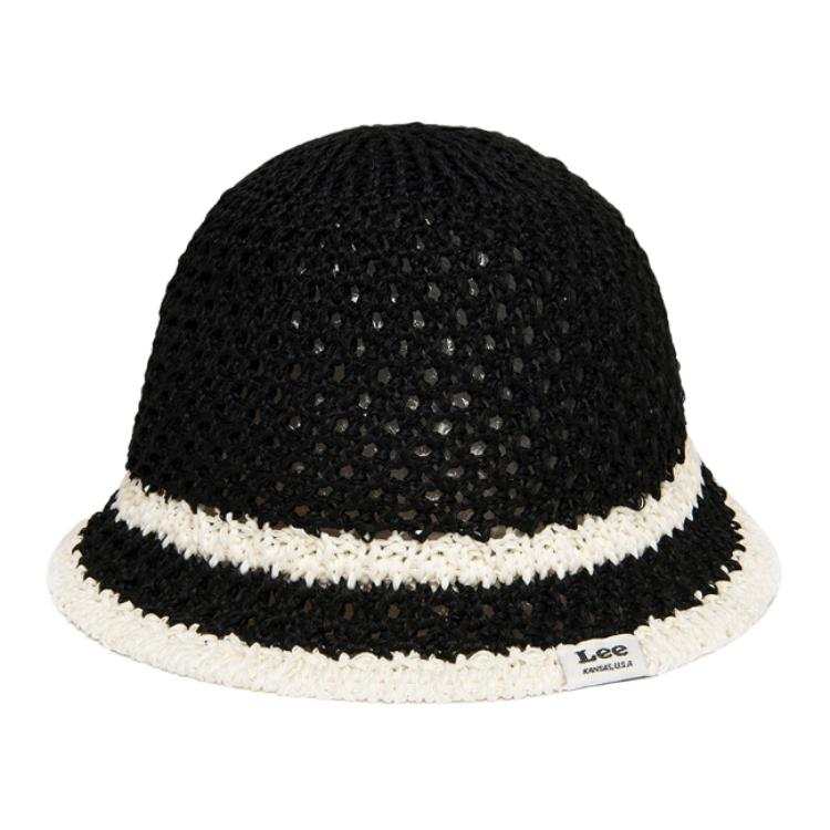 Lee Polyester Bucket Hats Unisex Black