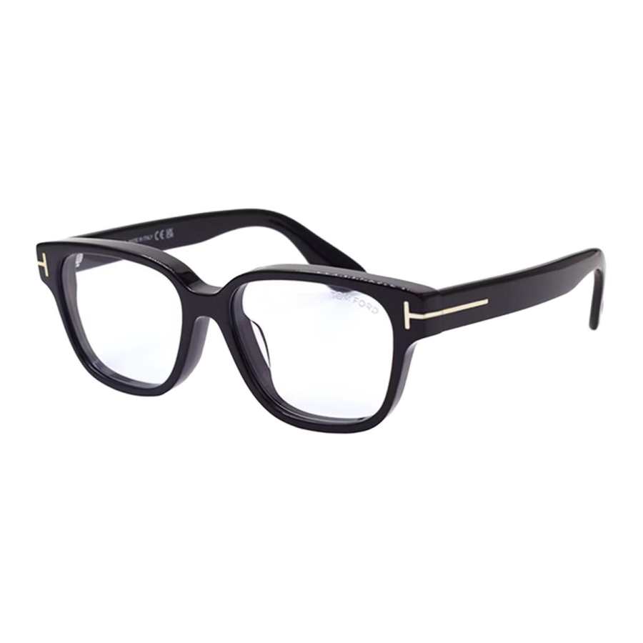 TOM FORD TOM FORD Plate Square Prescription Glasses Men's Black/Light Blue