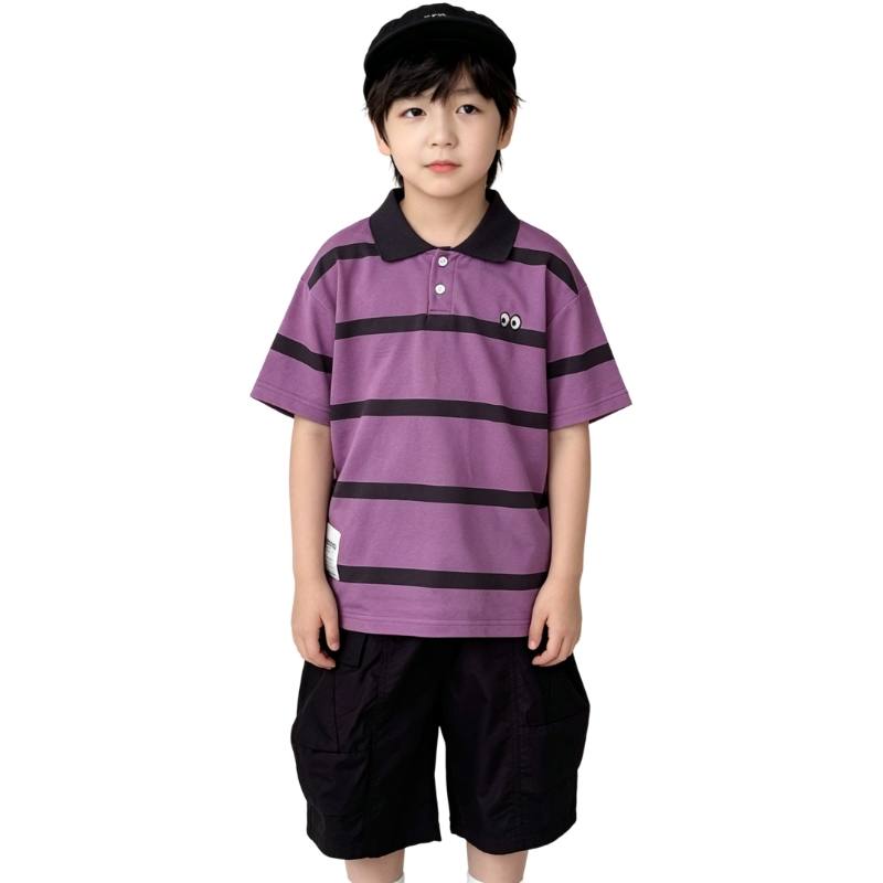 YALU Kids T Shirts Polo Collar Thin