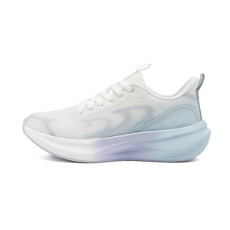 DEERWAY Cushioning Lightweight Rebound Low top Training Racing City Commuting Running Shoes Women's White Blue