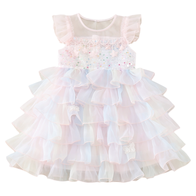 Lanza Kids Dresses Crew Neck Moderate Midi Skirt