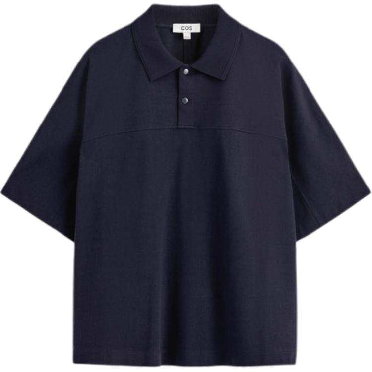 COS Polo Shirts Men's Navy Blue Polo Collar Moderate Other