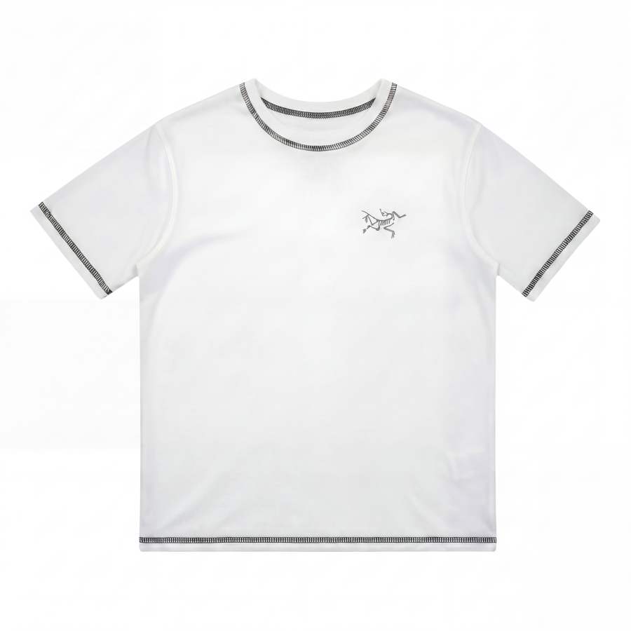 Arcteryx T Shirts Unisex Ivory White/White Light Crew Neck Moderate