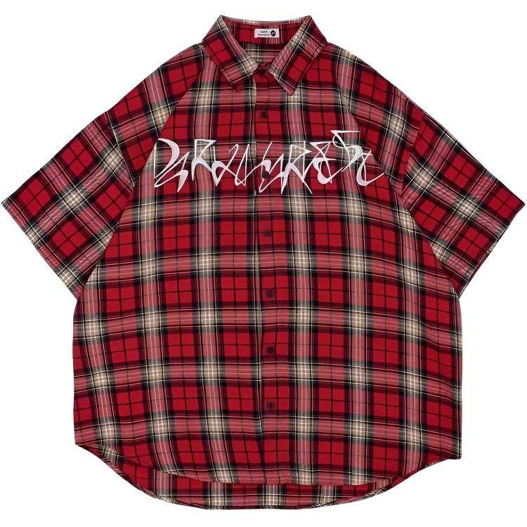 Lnga Landgre Shirts Unisex Red Lapel Thin Other