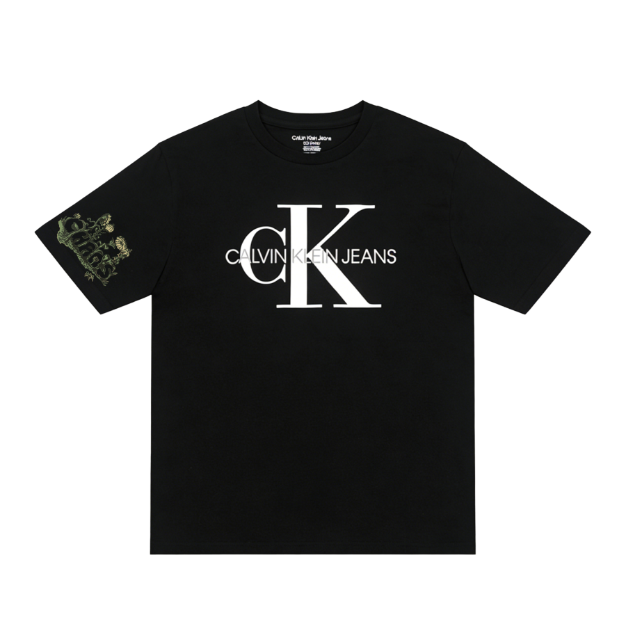 Calvin Klein T Shirts Unisex Black Crew Neck Moderate