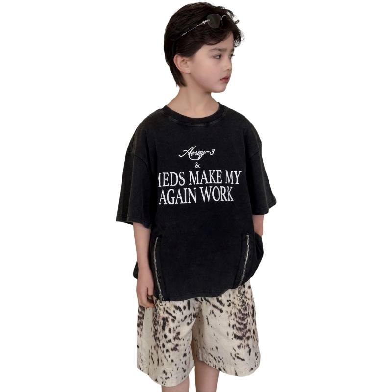 YALU Grade School T Shirts Crew Neck Thin