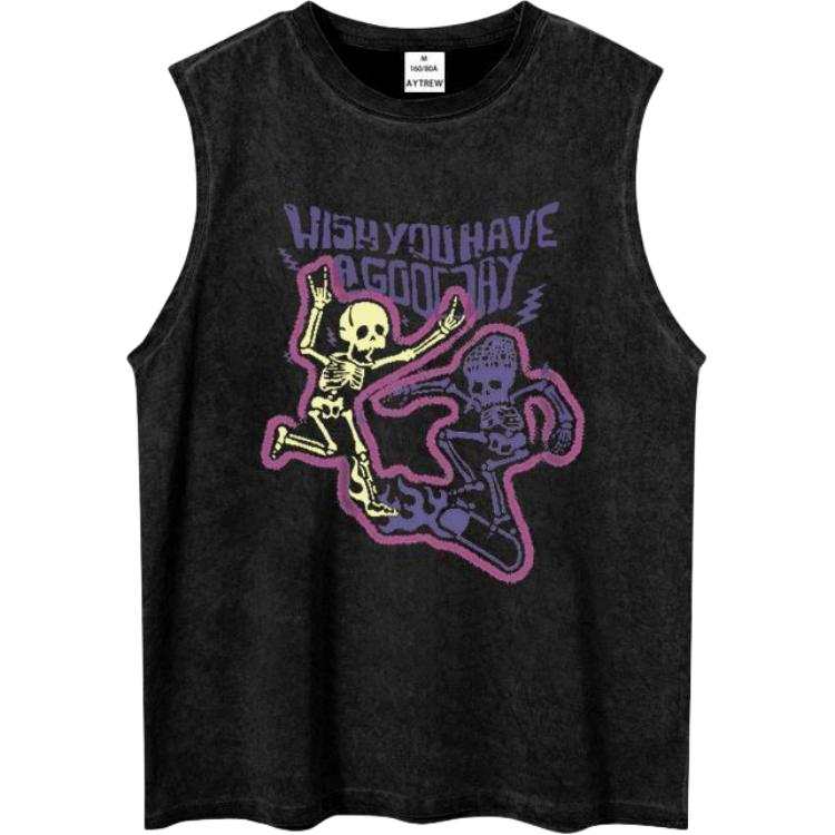 Lnga Landgre Tank Tops Men's Crew Neck Thin Sleeveless