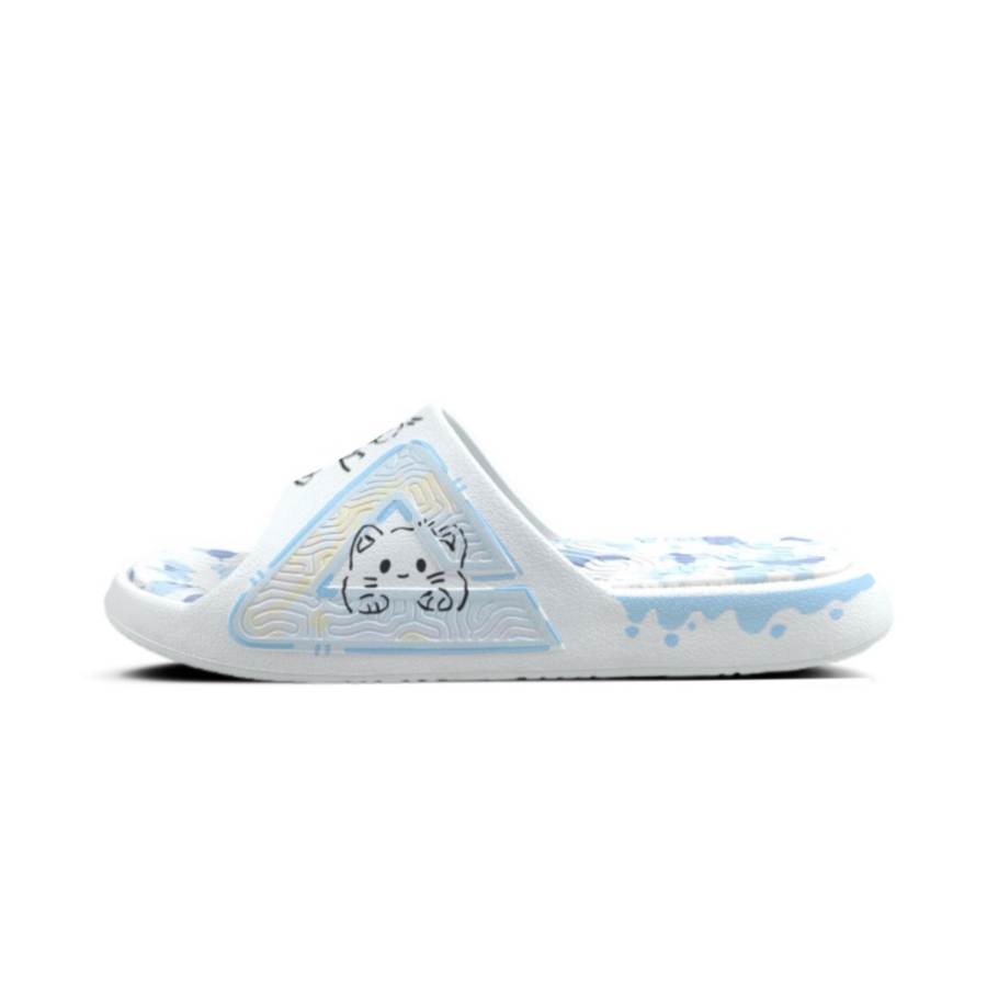 PEAK Tai Ji1.0 EVA Quiet Slip Resistant Cushioning Slide Slippers Unisex Blue
