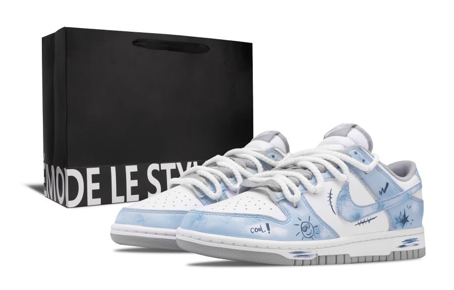 Nike Nike Dunk Slip Resistant Abrasion Resistant Low top Skateboard Shoes Unisex Blue