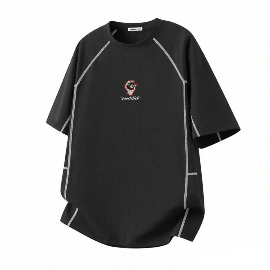 MUSCLETECH T Shirts Unisex Crew Neck Thin Straight Fit