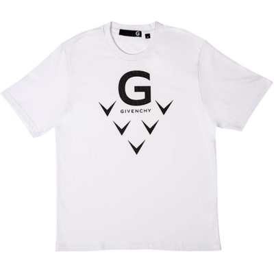 G GIVENCHY T Shirts Men's White Crew Neck Moderate Straight Fit