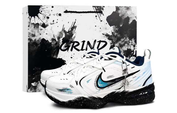Nike Nike Air Monarch 4 Low top Chunky Sneakers Unisex White Blue