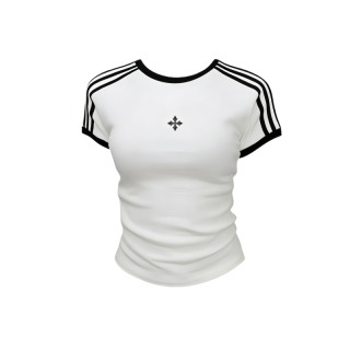 DUSHE T Shirts Women's Crew Neck Thin Nipped In Waist