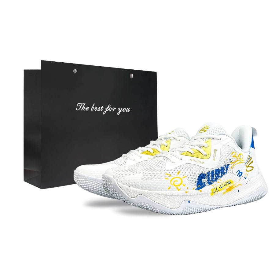 Under Armour Curry Splash 3 Low top Basketball Shoes Men's White Yellow
