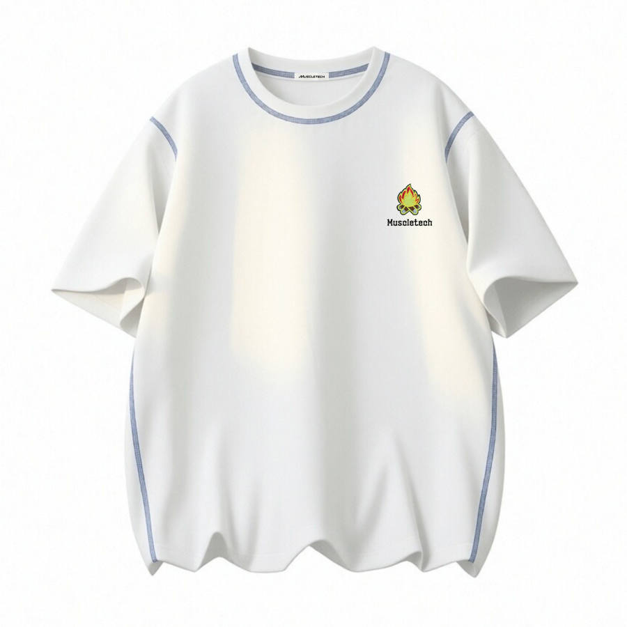 MUSCLETECH MUSCLETECH T Shirts Unisex Crew Neck Thin Straight Fit