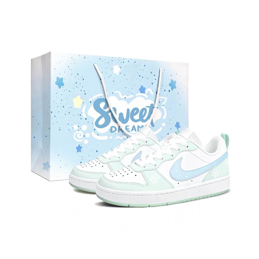 Nike Nike Court Borough Cyan Plum Snow Ice Slip Resistant Balance Low top Skateboard Shoes Women's Mint Green