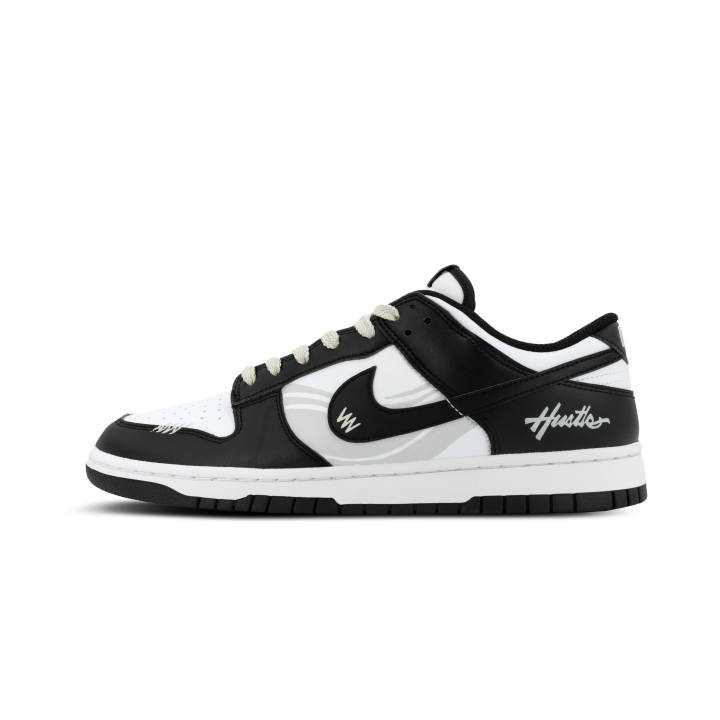 Nike Nike Dunk Orangutan Missile XJDD Wind Of Dark Night Leather Low top Skateboard Shoes Men's Black White