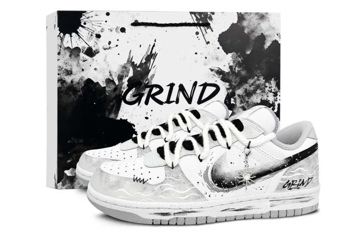 Nike Nike Big Low top Skateboard Shoes Men's White Gray