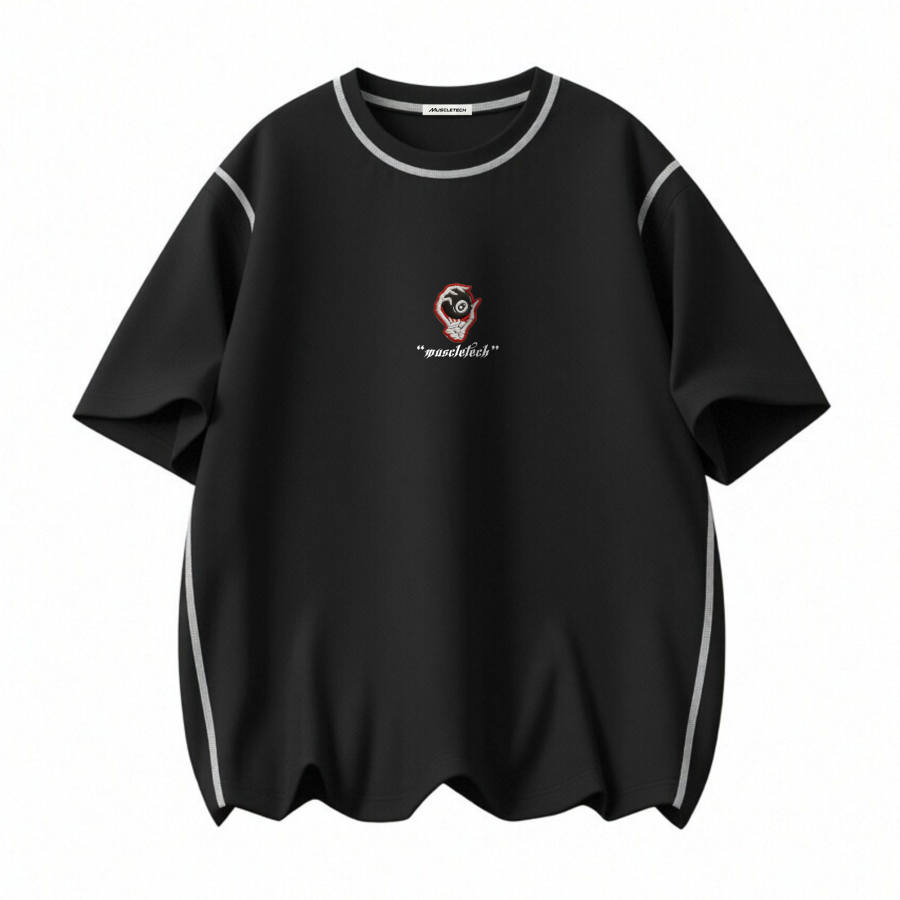 MUSCLETECH MUSCLETECH T Shirts Unisex Crew Neck Thin Straight Fit