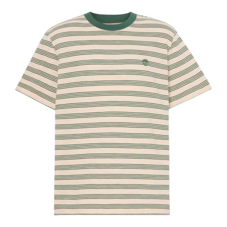 Timberland T Shirts Men's Pine Green Crew Neck Moderate