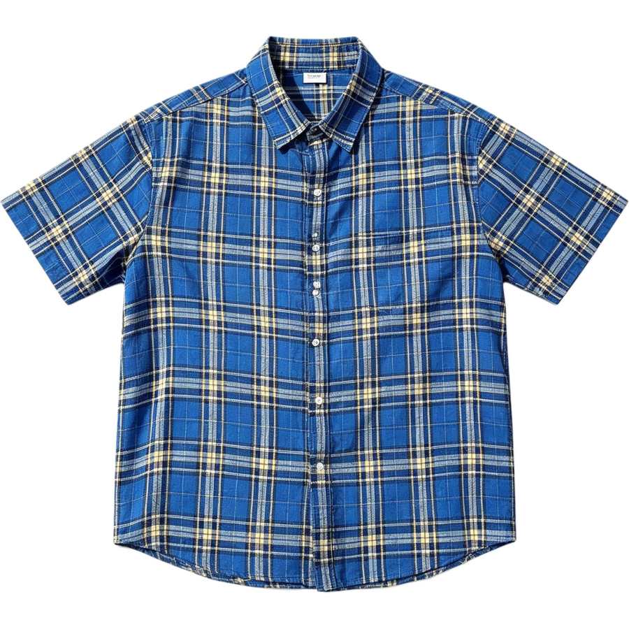 Lnga Landgre Shirts Men's Blue Lapel Thin Other