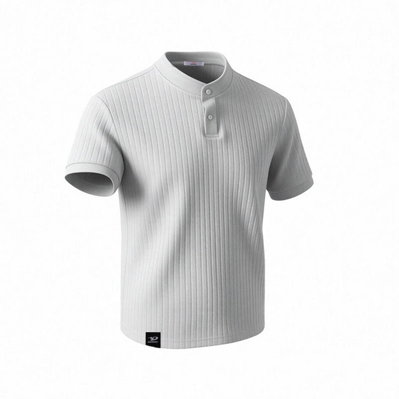 DEERWAY T Shirts Unisex Henry Collar Moderate Heavyweight