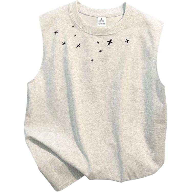 Lnga Landgre Tank Tops Unisex Crew Neck Thin Sleeveless