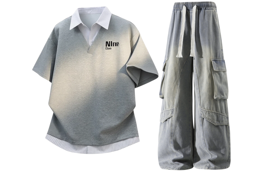 GWAF Casual Sportswear Unisex Shirt Collar Moderate