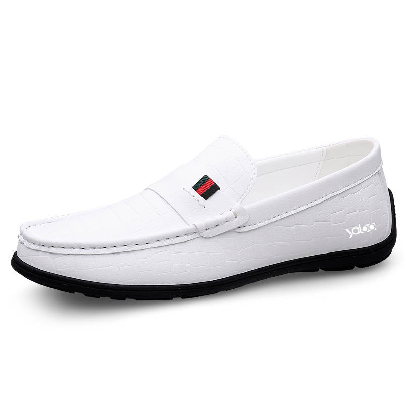 YALU Cow Split Leather Gommino Loafers Men's