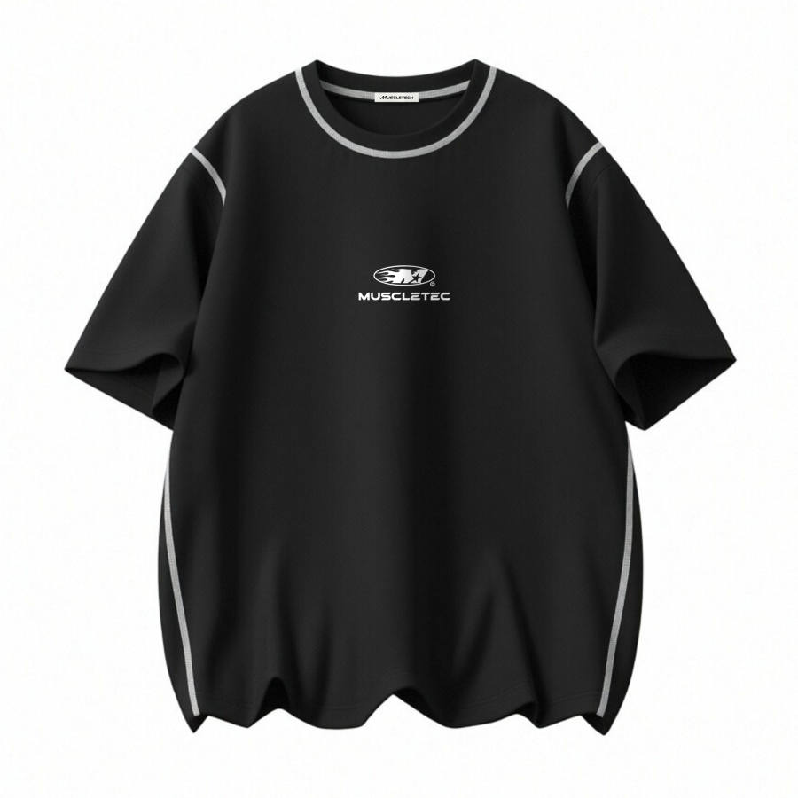 MUSCLETECH MUSCLETECH T Shirts Unisex Crew Neck Thin Straight Fit
