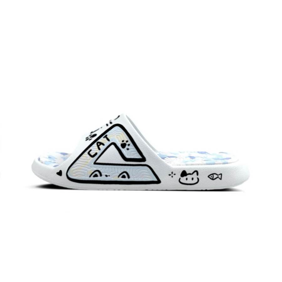PEAK Tai Ji1.0 EVA Quiet Slip Resistant Cushioning Slide Slippers Unisex Blue