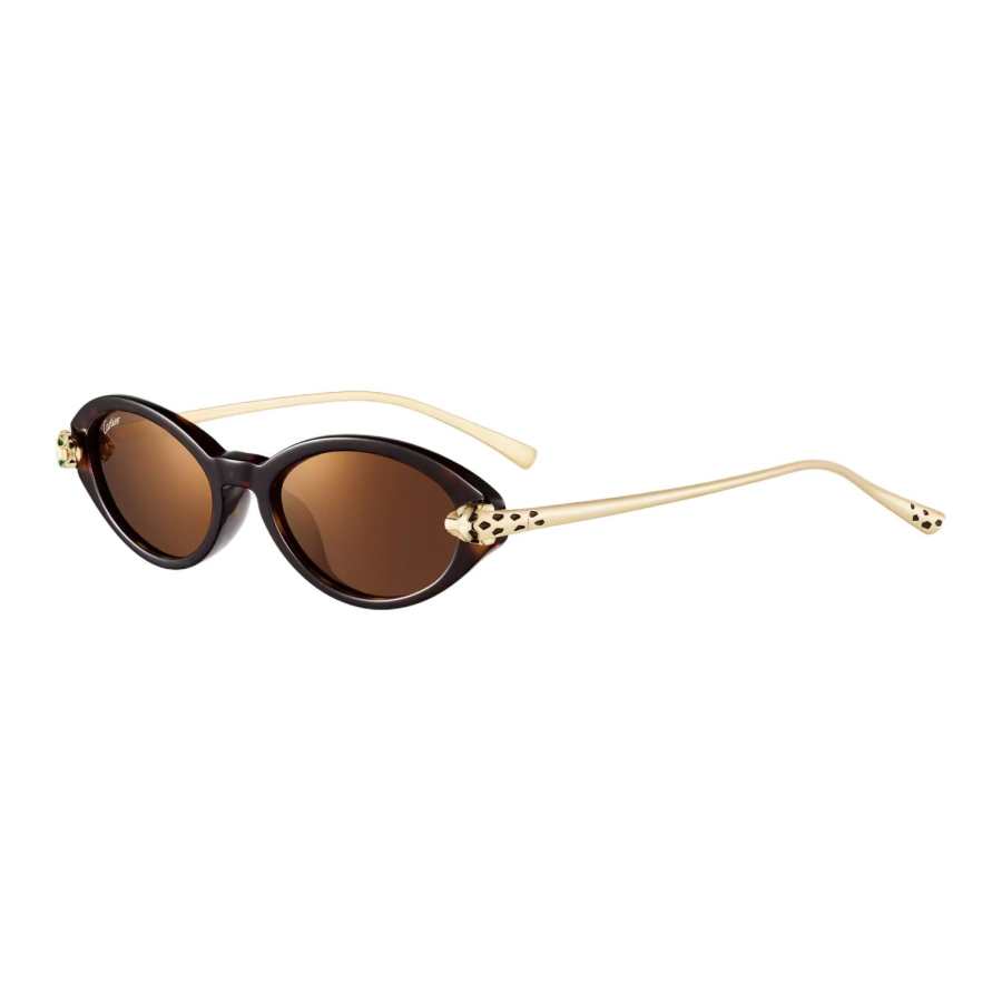 CARTIER Cat Eye Sunglasses Unisex Tortoiseshell
