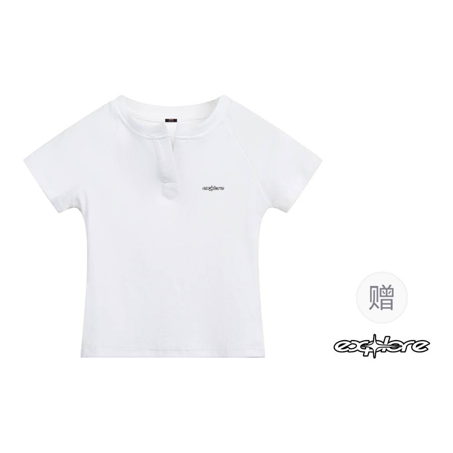 BALENO Polo Shirts Women's V Neck Thin Nipped In Waist