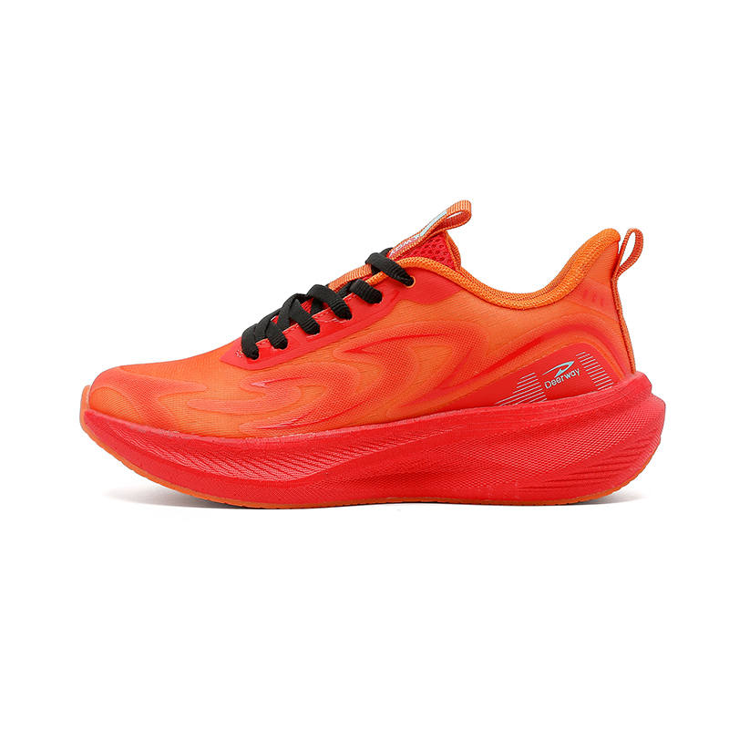 DEERWAY Cushioning Abrasion Resistant Breathable Low top Casual Running Shoes Women's Orange Red