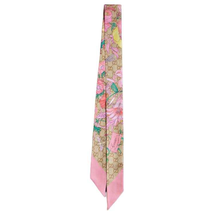 GUCCI Silk Scarves Women's Pink