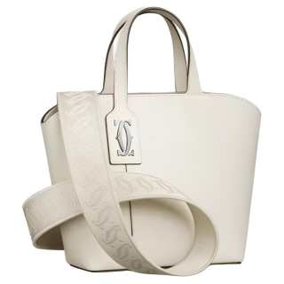 CARTIER Cow Leather Handbag Mini Unisex White