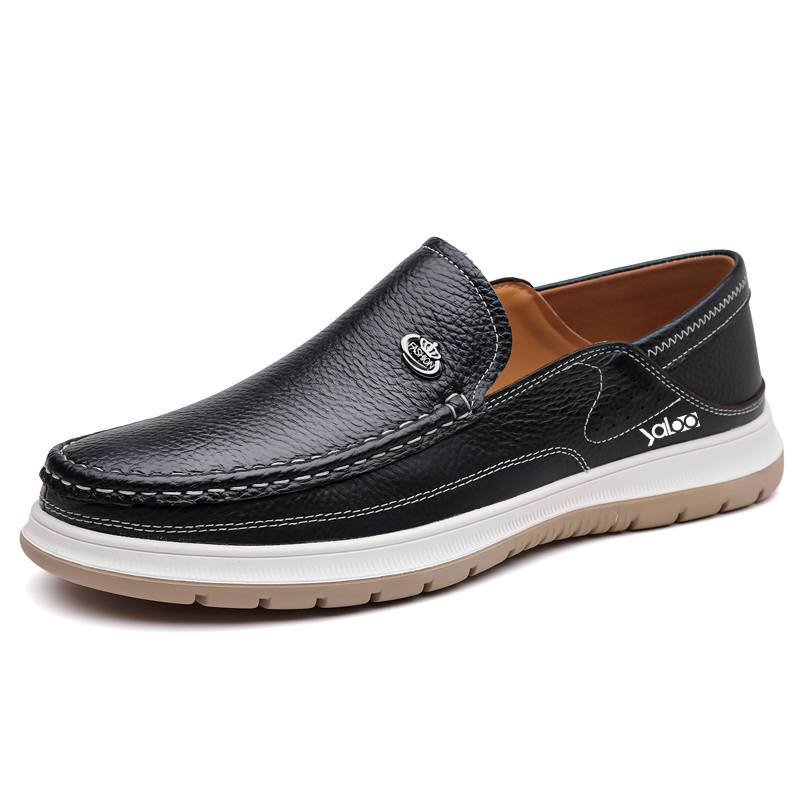 YALU Top Grain Cow Leather Gommino Loafers Men's