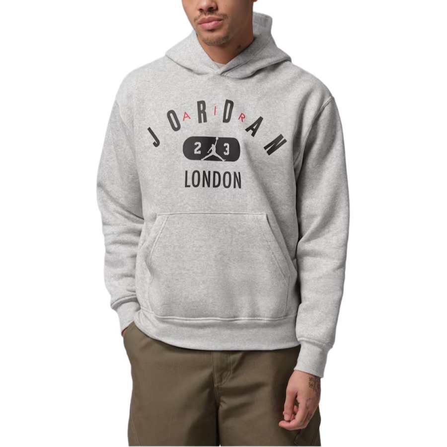 Jordan Jordan Sweatshirts Men's Gray Heather Hooded Non Detachable Moderate