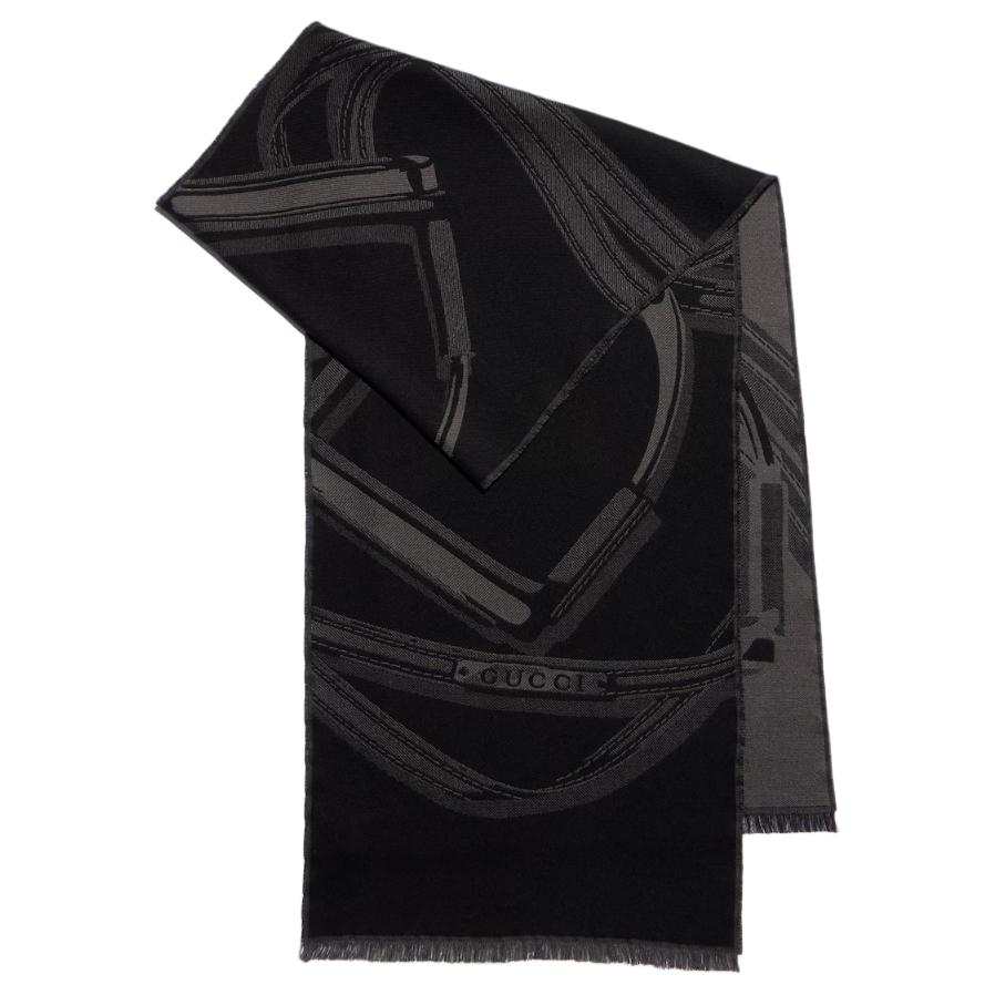 GUCCI GUCCI Wool Shawls Men's Black/Gray