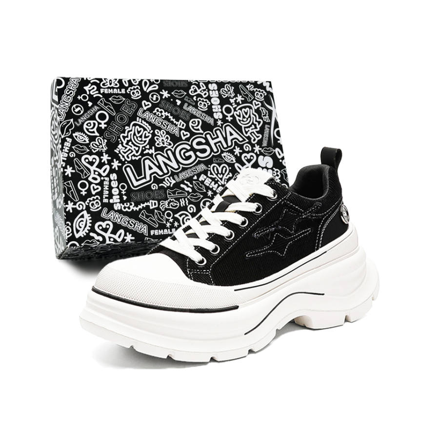 Lanza Lanza Skateboard Shoes Unisex Low Top Black