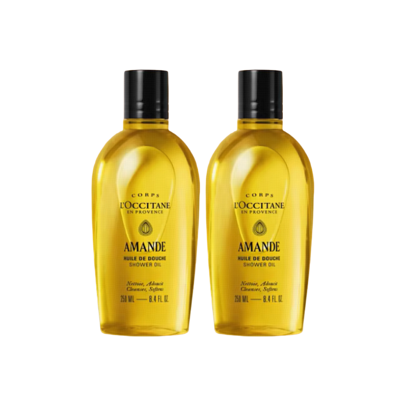 LOCCITANE Sweet Almond Tightening Bath Oils Care Kits Tightening Makeup Removal Hydrating Cleaning 250ml*2/500ml*2