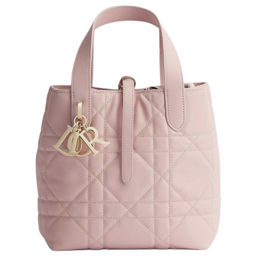 DIOR Toujours Cow Leather Handbag Small Women's Light Soft Pink