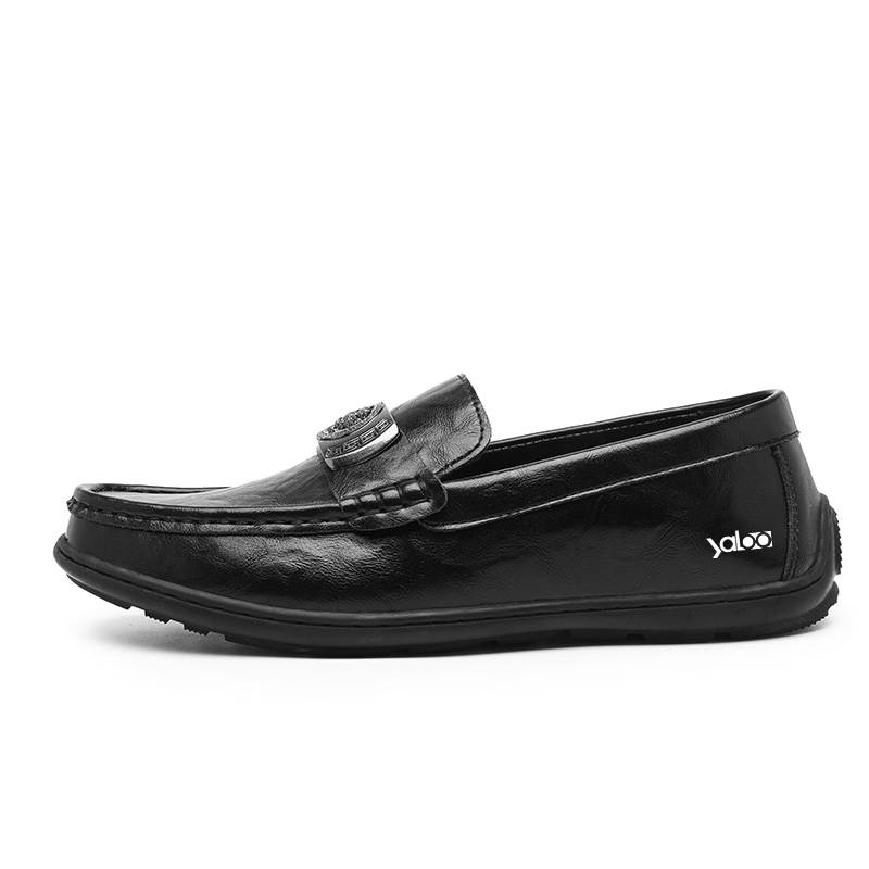 YALU Cow Split Leather Gommino Loafers Men's