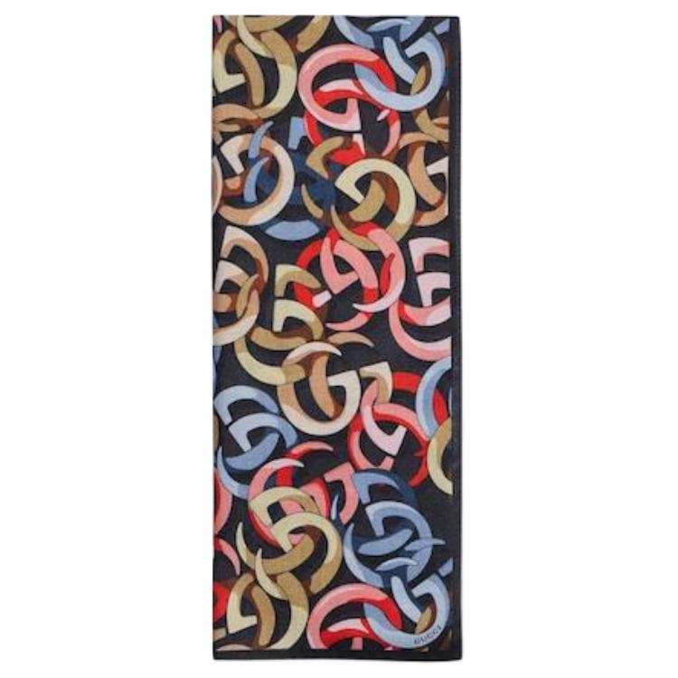 GUCCI GUCCI Shawls Men's Blue/Brown/Red